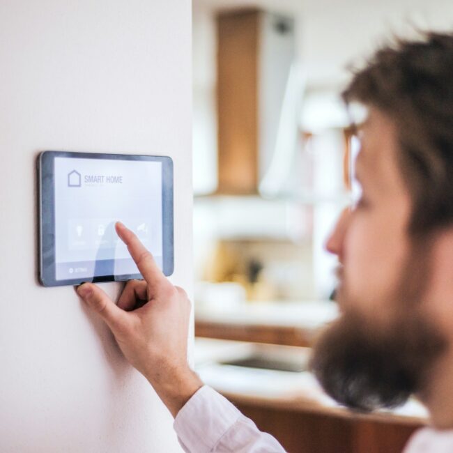 A tablet with smart home system
