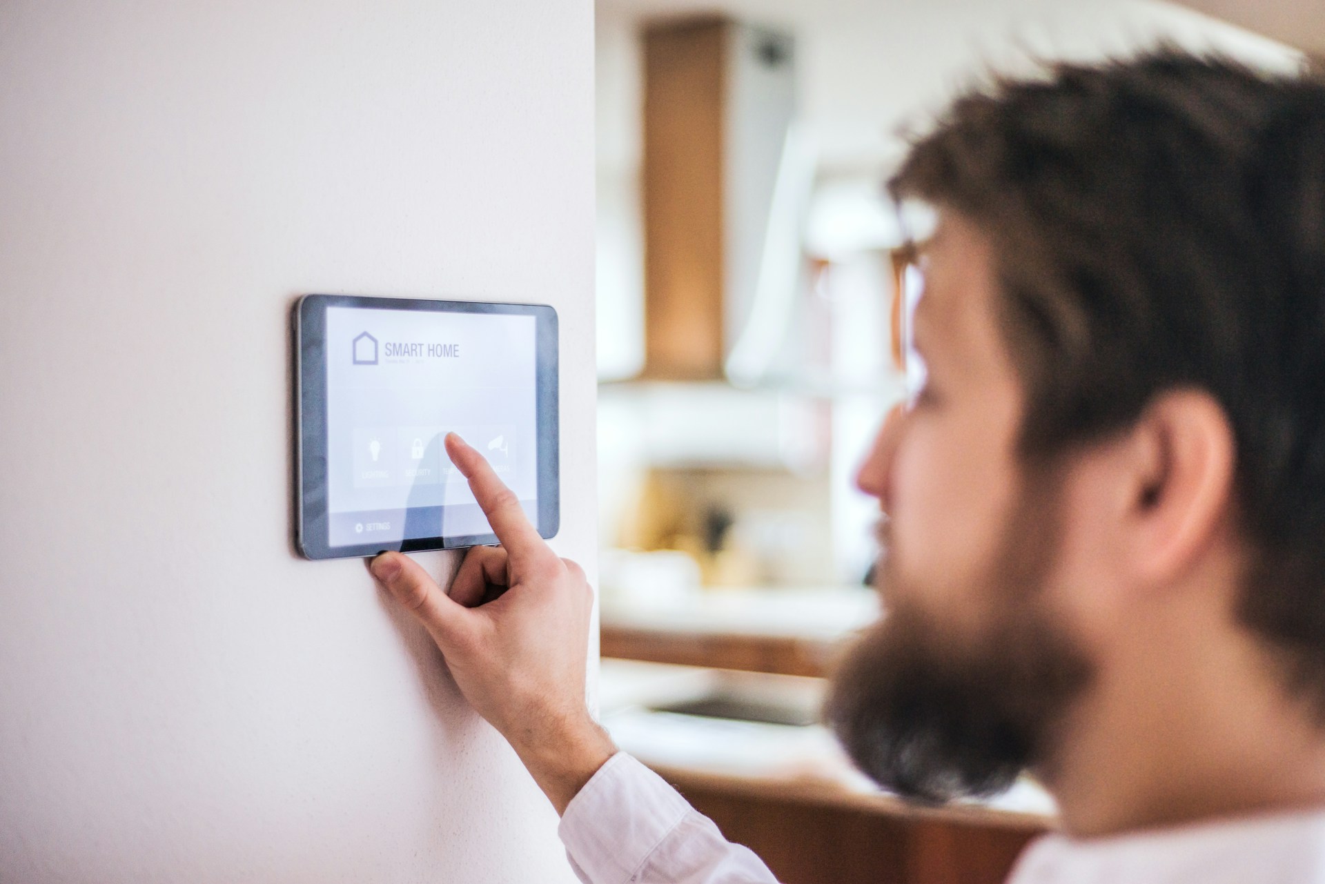 A tablet with smart home system